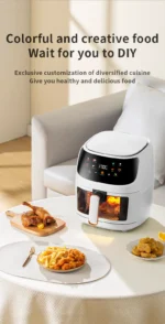 8L Electric Air Fryer Large Capacity Convection Oven Deep Fryer Without Oil Kitchen 360°Baking Viewable Window Home Appliance - Image 12