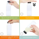 500ML Juice Bottles with Caps Clear Empty Reusable Bottles with Brush Funnel and Labels for Smoothies and Other Beverages YY177 - Image 5