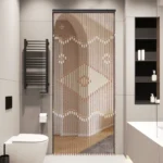 Bohemian Bamboo Bead Door Curtain 2*0.9M Chocolate Color Natural Wood Home Decor Ventilation Sunlight Block for Home Bedroom - Image 3