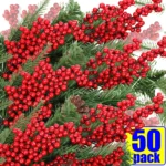 Berry Artificial Flower Fruit Red Berry Simulation Cherry Stamen Berries for Home