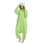 Pixar Monsters Inc 3 Eyed Alien Onesie Pajamas Warm Fuzzy Sleepwear - Image 4