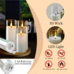 5-120PCS Wedding party Led Candles with Battery Operated Candles Flameless Fake Candles Romantic Ambiance Home Decor Acrylic Cup - Image 8