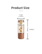 580ml Tritan Cute Capybara Space Cup with Hand-held Ring BPA-Free Portable Camper Water Bottle with Straw and Strap Juice Cup - Image 16