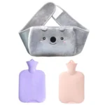 1000ml Hot Water Bottle Bag + Belt Rubber or Warm Plush Pouch Waist Cover Belt - Image 7