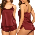 Silk PJs for Women Satin Pajama Set Sexy Lingerie Camisole Nightwear Sleepwear Comfortable Cami Shorts Set Luxury Lingerie - Image 3