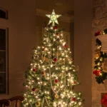 15cm Christmas Tree Top Star Light LED Glowing Star Lamp Xmas Tree Decoration Home Xmas Party - Image 4