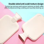 2 Litre Hot Water Bottles Natural Rubber Capacity Heat Therapy Pain Relief - Image 6