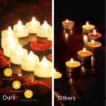 Flameless LED Votive Candles Set 100+Hour Lasting Electric Candles Battery Operated Tealight - Image 14