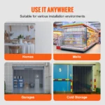SucceBuy 2mm Thickness Door Strip Curtain PVC Transparent Windproof Curtain Strip Screen for Walk in Freezers Coolers Warehouse - Image 6