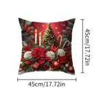 1pcs 2D Christmas Pillow Cover Xmas Party Decoration - Image 16