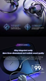 Gaming Earbud Gamer Headphone With Dual Microphones Typec&3.5mm In-ear Earphones HiFi Stereo Headsets Sport with Mic for Samsung - Image 16
