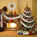 Christmas Tree Decorations Christmas Tinsel Garland Metallic Shiny Garland for Christmas Home and Living Room Decoration - Image 9