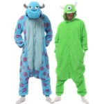 Pixar Monsters Inc 3 Eyed Alien Onesie Pajamas Warm Fuzzy Sleepwear - Image 7