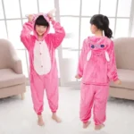 Disney Lilo Stitch Pajamas Children Cartoon Plush Kigurumi Onesies - Image 3