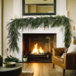 1pc Artificial Norfolk Pine Christmas Wreath Fake Green Garland Front Door Walls Porches Home Decor Xmas Decor Christmas Decor