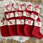 Christmas Alphabet Knitting Socks Christmas Tree Ornaments Christmas Decorations For Home - Image 2