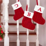 Christmas Socks Knitting Snowflake Letter Stocking Christmas Decoration - Image 8