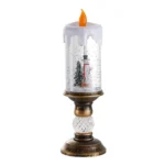 Voltsify Decorative Christmas Snow Globe LED Candle Lamp with Music Function - Image 5