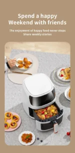 8L Electric Air Fryer Large Capacity Convection Oven Deep Fryer Without Oil Kitchen 360°Baking Viewable Window Home Appliance - Image 7