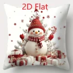 1pcs 2D Christmas Pillow Cover Xmas Party Decoration - Image 33
