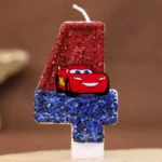 Cartoon digital Candles Disney cars party Birthday Cake Topper Car Racing Kids Birthday Cake Decoration Supplies - Image 4