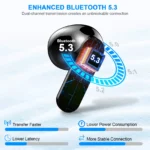 Wireless Earbuds, Bluetooth 5.3 Headphones Built in Noise Cancelling Mic, 36H Playtime LED Display Wireless Earphones. - Image 4