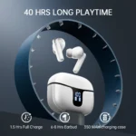 Wireless Earbuds, Bluetooth 5.3 Headphones in Ear with 4 ENC Mics, 40H Playtime LED Display Wireless Earphones. - Image 4