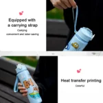 700ml Capybara Cute Water Cup with Straw & Handle Kawaii Travel Water Bottle Large Capacity Drinking Bottle for Fitness Sports - Image 5