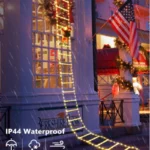 1.5/3M Christmas Decoration LED Santa Claus Climbing Ladder Light USB Plug 8 Flashing Modes - Image 4