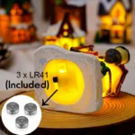1~6pcs LED Night Light Christmas Ornaments Luminous Castle Snow House Sculpture Xmas Decoration - Image 5