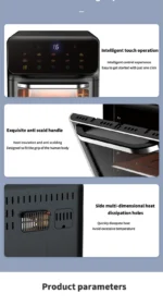10L Large Capacity Electric Air Fryers Oil-free Automatic Household Kitchen 360°Baking Convection Oven Deep Fryer without Oil - Image 21