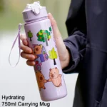 700ml Capybara Cute Water Cup with Straw & Handle Kawaii Travel Water Bottle Large Capacity Drinking Bottle for Fitness Sports - Image 4