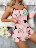 Butterfly Print Pajama Set - Image 2