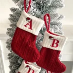 Christmas Alphabet Knitting Socks Christmas Tree Ornaments Christmas Decorations For Home - Image 4