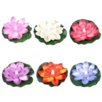 Blessing Water Lily Candle Light Floating Pool Light Waterproof LED Lifelike Floating Lamp Electronic LED Colorful Lotus Lantern - Image 7