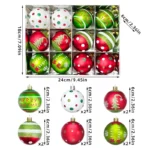 34/12/9pcs Grinch Christmas Ball Decorations Green Monster Xmas Tree Ornaments Green Painted Xmas Ball Set Christmas Home Decor - Image 2