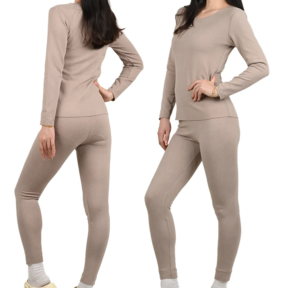 kf-S748468ae0d924c9c8c0f9699d00c03b65 Women's Warm Underwear Set Seamless Thick Double Layer Warm - Image 1