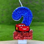 Cartoon digital Candles Disney cars party Birthday Cake Topper Car Racing Kids Birthday Cake Decoration Supplies - Image 3