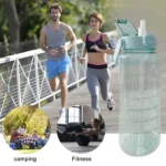 2L Sport Water Bottle With Straw Portable Leak-Large Capacity Water Cup With Motivational Quote Time Marker - Image 55