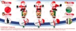 8FT Christmas Inflatables Decor, Climbing Santa Claus with Reindeer & Snowman/Elves - Image 9