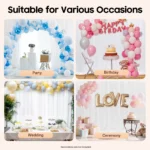 White Curtain Ice Silk Dustproof Mosquito-Proof Sunshade Detachable Used as Decoration in the Bedroom Livingroom Weddings - Image 5