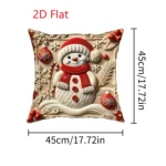 1pcs 2D Christmas Pillow Cover Xmas Party Decoration - Image 10