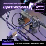Gaming Earbud Gamer Headphone With Dual Microphones Typec&3.5mm In-ear Earphones HiFi Stereo Headsets Sport with Mic for Samsung