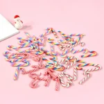 10/30/50Pcs Mini Candy Cane Christmas Decoration Red White Resin Candy DIY Crafts Xmas Pendant Navidad - Image 7