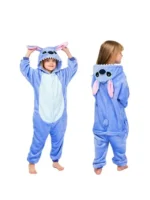 Disney COS Stitch blue and pink onesie plush pajamas - Image 8
