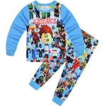 Game Roblox Clothing Middle and Big Kids Homewear Suit Long-sleeved Two-piece Pajamas - Image 2
