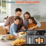 10L Dual Air Fryer 2400W Digital Cooker Oven 1-in-1 Healthy Frying Double Basket - Image 9