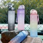 Sports Water Bottle Gradient Color Water Cup Portable Leakproof Gym Water Bottles With Handle And Straw Cup For Outdoor Travel - Image 5