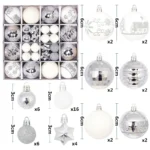 44Pcs 3/6CM Christmas Ball Christmas Tree Decoration Ornaments for Home Decor - Image 4