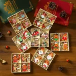 Christmas decorations, wooden boxes with wooden painted pendants, Christmas tree decoration pendants - Image 3